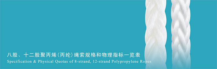 八股、十二股聚丙烯(丙綸)繩索